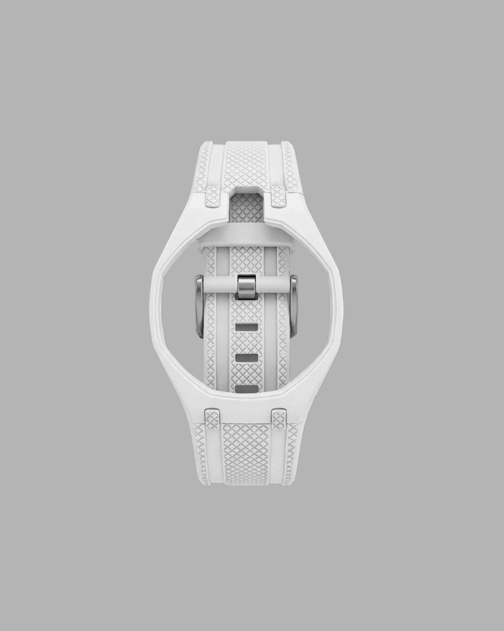 AP x Swatch Sportband weiss vertikale Krone