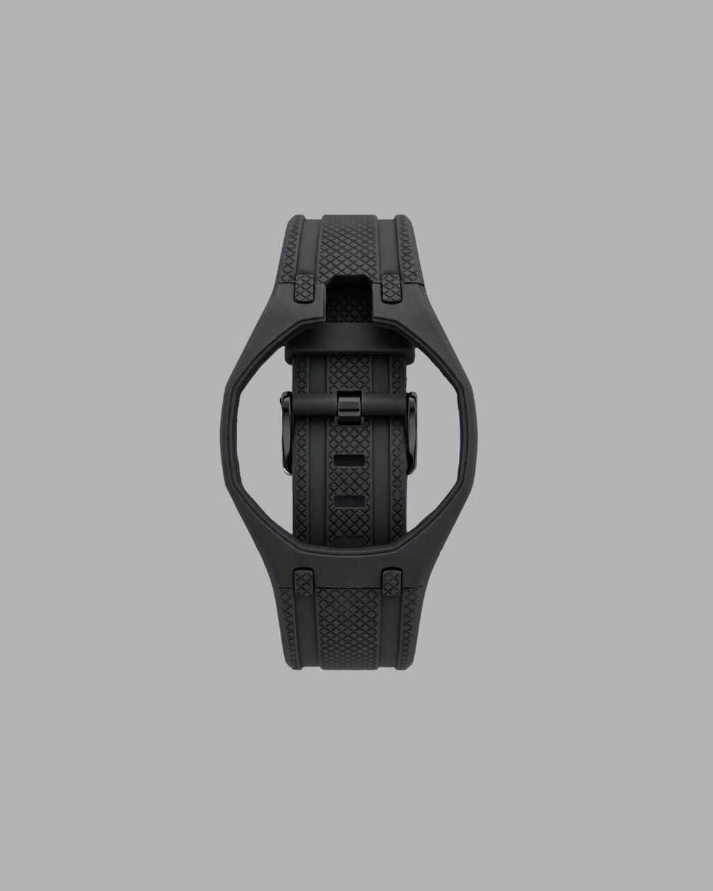 AP x Swatch Sportband schwarz vertikale Krone